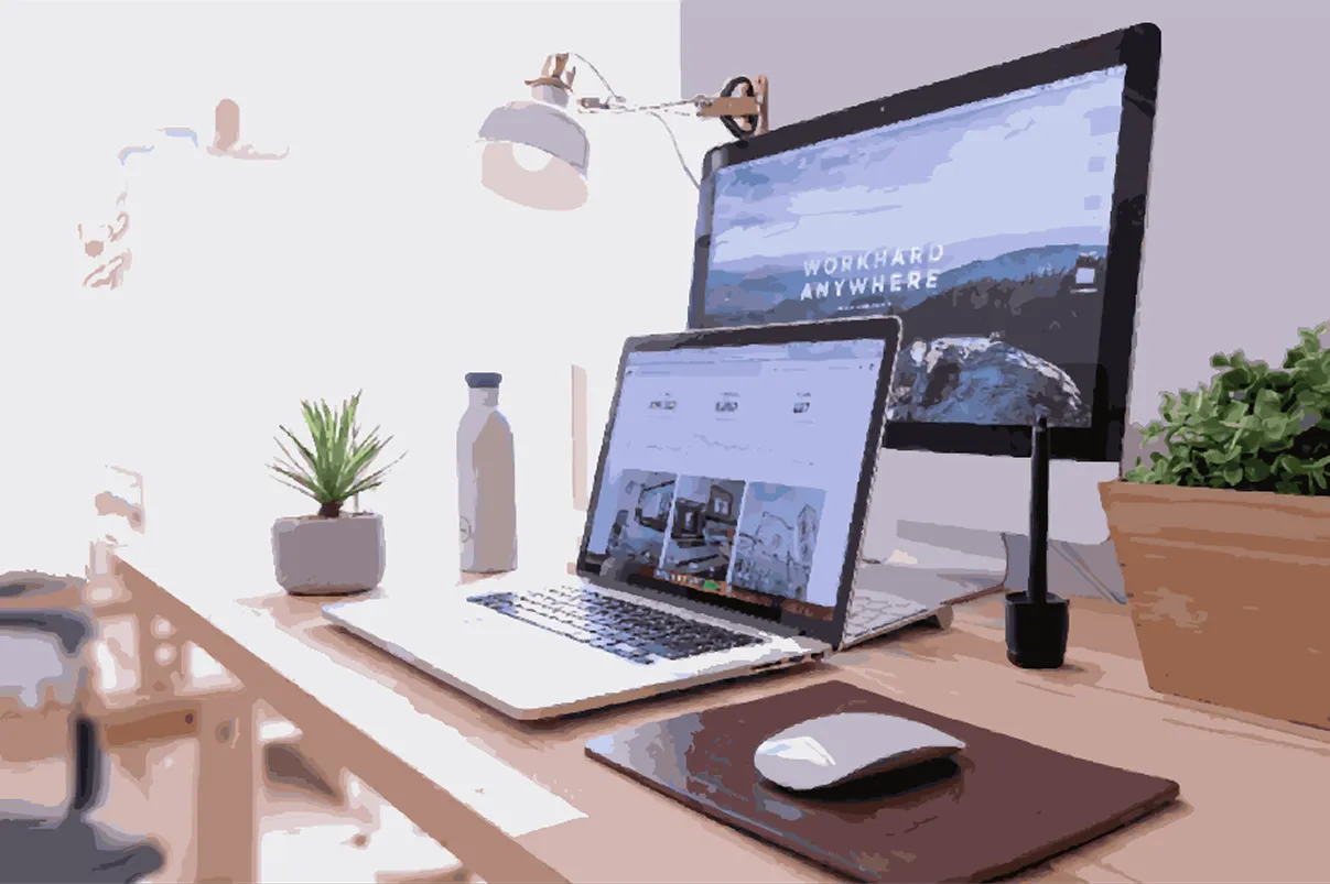 Workstation with Macbook